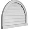 Ekena Millwork Round Top Surface Mount PVC Gable Vent: Functional, w/ 2"W x 2"P Brickmould Sill Frame, 30"W x 22"H GVPRT30X2203SF - alternate 5